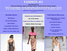 Tablet Screenshot of fashion-411.com